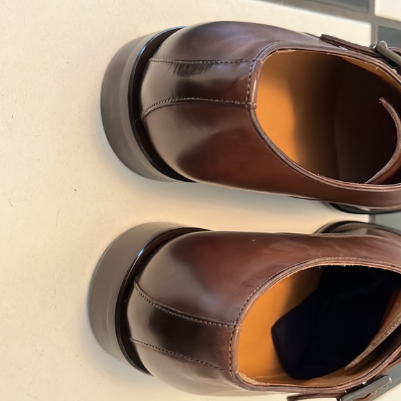 Men’s Brooks Brothers monk strap brown shoes new never worn main image 9